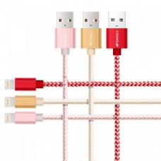 3 pcs Apple 2M Lightning Charging Data Transmission Nylon Cable for iPhone 7/7 Plus/ 6/6 Plus/6s/ 6s Plus 